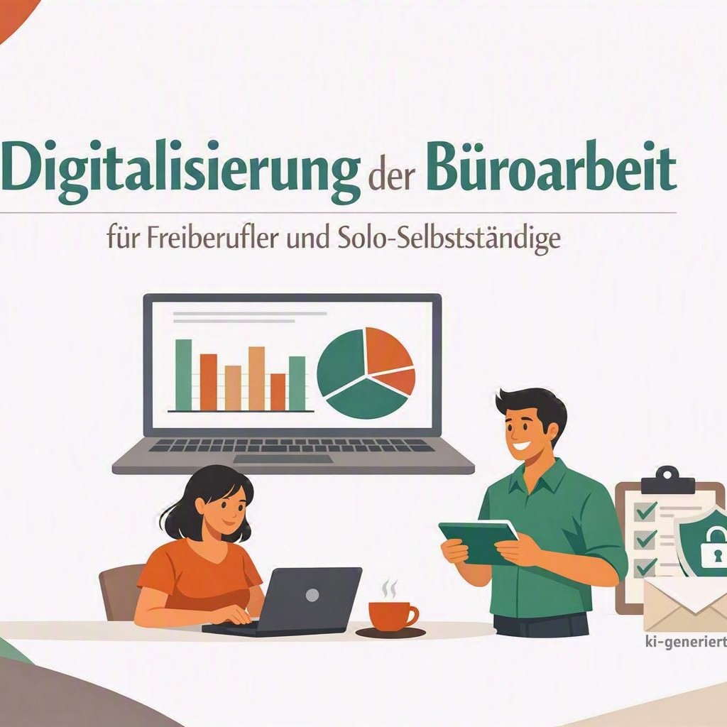 Digitalisierung der Büroarbeit - Wie Freiberufler und Solo-Selbstständige ihre Büroarbeit digital organisieren und Zeit sparen